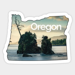 Oregon Destination Landscape Sticker - Crab Rock Sticker